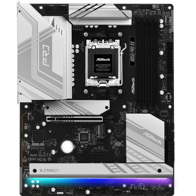 MB ASRock B850 PRO RS Soc-AM5 (B850) 2xPCI-Ex16 4xM.2+M.2(Wi-Fi/BT) 2.5GbE LAN 3xARGB+RGB RAID 0/1/10 4xDDR5 8000MHz+ HDMI+USB Type-C ATX RTL