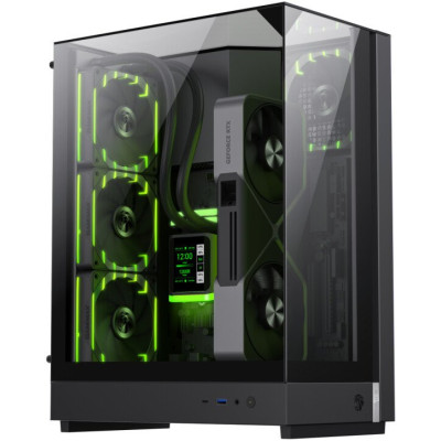 Корпус MicroATX Без БП GameMax Infinity T20 BK (Куб,Tempered Glass, USB3.0*1+1xTYPE-C(GEN2),Combo Audio, 3x120mm ARGB Fan, VGA MAX 382mm, CPU MAX 160mm, пылевые фильтры, Форм-фактор БП SFX) Black
