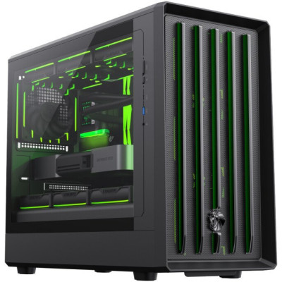 Корпус ATX Без БП GameMax Legend CLAW 360 BK (Tempered Glass, USB3.0*1+1xType-C Gen2, HD Audio+Mic, 4*PWM/ARGB FAN (Tornado-T12 ARGB)+ ARGB Controller box HUB+Remote, VGA MAX 420mm, CPU MAX 175mm, пылевые фильтры) Black