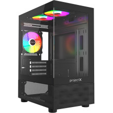 Корпус ATX Без БП Project X Osprey (Tempered Glass, 1xUSB 2.0, 1xUSB-A 3.2 5Гбит/с, 4x120mm FAN (4 ARGB Fan included), H
