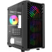 Корпус MicroATX Без БП Project X Hawk (Tempered Glass,  2xUSB-A 3.2 5Гбит/с, 4x120mm NO FAN , HHD Audio+Mic, 2x3.5