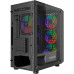 Корпус MicroATX Без БП Project X Hawk (Tempered Glass,  2xUSB-A 3.2 5Гбит/с, 4x120mm NO FAN , HHD Audio+Mic, 2x3.5