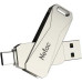 USB3.2 64Gb Netac U782C (NT03U782C-064G-32PN) (Type-A/Type-C (5 Гбит/сек), раскладной корпус, металл, скорость 110/30 МБ/с, цвет серебристый)