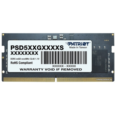 SO-DIMM DDR5 16GB PC-41600 5200MHz  Signature Line  (PSD516G520081S)