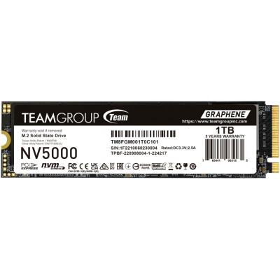 SSD M.2 2280 M PCI Express 4.0 x4 Team 1TB NV5000 (TM8FGM001T0C101) 4500/1900 MBps