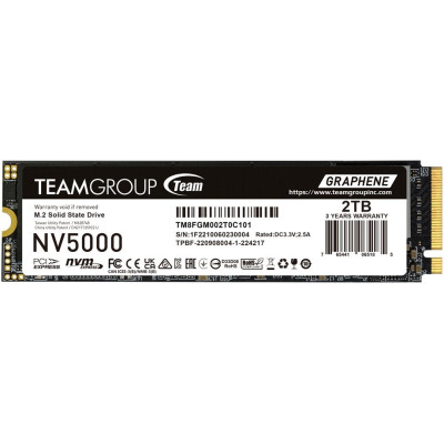SSD M.2 2280 M PCI Express 4.0 x4 Team 2TB NV5000 (TM8FGM002T0C101) 5000/3000 MBps