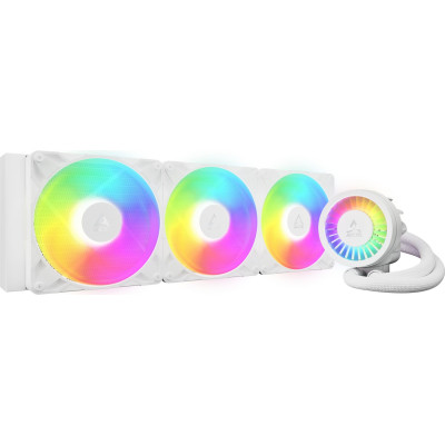Система водяного охлаждения Arctic Cooling Liquid Freezer III Pro 420 A-RGB White (ACFRE00189A) (4пин, LGA 1700, 1851, AM4, AM5, 3x140mm FDB PWM 1xVRM, 400–2500 RPM) RTL