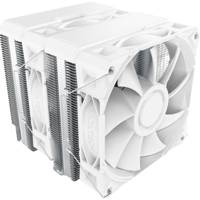 Кулер Montech NX600 White LGA115X/1200/1700/1851,AM4/AM5 (9шт/кор, 4Pin PWM, 6 тепл.трубок + медная база, 2*FAN 120mm, 800~2000RPM (±10%), 34.17dBA) RET