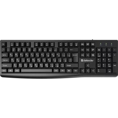 Клавиатура Defender Navigator HB-138 (45138) 104кл. (стандартная для ПК, мембранная, пластик, интерфейс подключения - USB-A, кириллица: да, цвет черный)