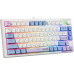 Клавиатура Defender Novis GK-318 (45318) (игровая для ПК, мембранная, пластик, интерфейс подключения - USB-A, подсветка, кириллица: да, цвет белый/синий/сиреневый )