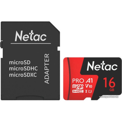 Micro SD 16 Gb Netac P500 Extreme Pro microSDHC (NT02P500PRO-016G-R) с адаптером
