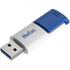USB3.2 32Gb Netac U182 (NT03U182N-032G-32BL) USB 3.2 Type-A, пластик, выдвижной механизм, белый/синий