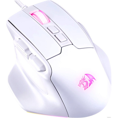 Игровая мышь Redragon Bullseye (71861) (полноразмерная игровая мышь, проводная USB Type-A, сенсор оптический 12400 dpi, 8 кнопок, колесо с нажатием, цвет белый)