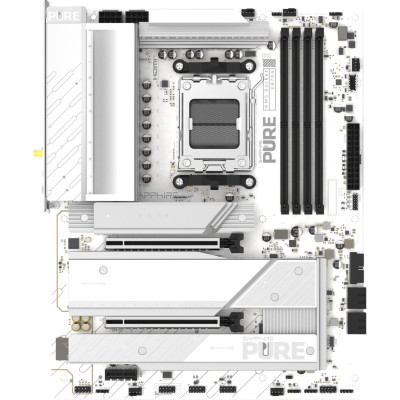 MB Sapphire PURE X870A WIFI 7 (52122-02-40G) Soc-AM5 (X870) 2xPCI-Ex16 PCI-Ex1 3xM.2 2.5GbE LAN Wi-Fi 7 BT 5.4 4xDDR5 8400MHz+ HDMI+DP ATX RTL (ТОЛЬКО В СОСТАВЕ ПЭВМ)
