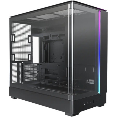 Корпус MicroATX Без БП Montech KING 15 (MNT-K15-B) / Type A*2 / Type C*1 / Tempered Glass/ No Fan (4x120mm ARGB PWM Fan) / GPU Max 435 mm / CPU Cooler Max 180 mm / Black / Куб /