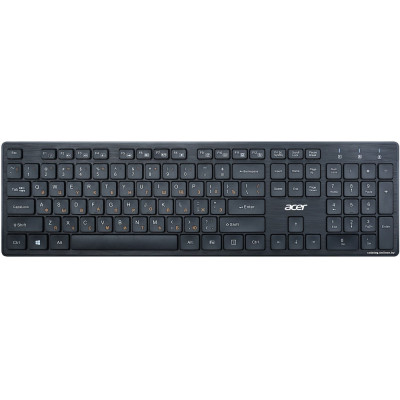 Клавиатура Acer OKW122 (ZL.KBDEE.00C) (стандартная для ПК, мембранная, пластик, интерфейс подключения - USB-A, кириллица: да, цвет черный )