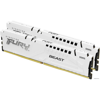 DDR5 32Gb KiTof2 PC-51200 6400MHz Kingston FURY Beast White (KF564C32BWEK2-32) CL32