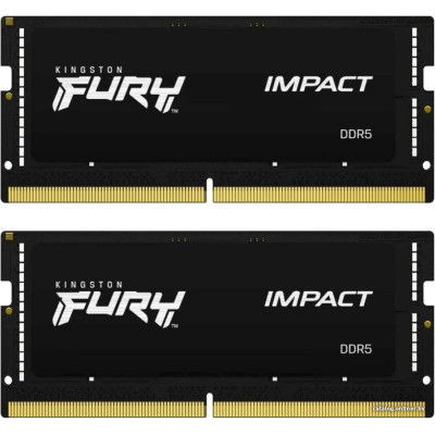 SO-DIMM DDR5 32Gb KiTof2 PC-48000 6400MHz Kingston FURY Impact (KF564S38IBK2-32) CL38