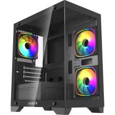 Корпус MicroATX Без БП Project X Diamond (Tempered Glass, 2xUSB 3.0, 3x120mm FAN (3 ARGB Fan included, M60)+6 pin contro