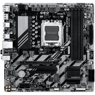 MB Gigabyte B840M D3HP WIFI6E (B840M D3HP WF6E) Soc-AM5 (B840) PCI-Ex16 PCI-Ex1 2xM.2 1GbE LAN Wi-Fi 6E BT 5.3 3xARGB+RGB RAID 0/1/10 4xDDR5 8200MHz+ 2xDP+HDMI mATX RTL