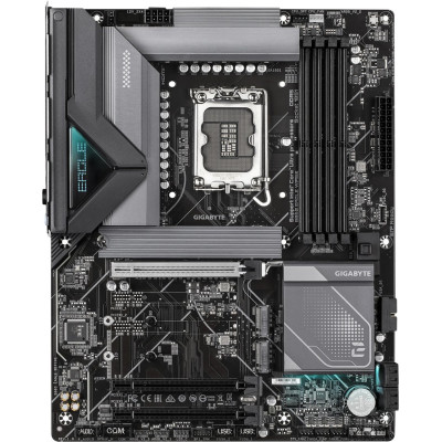 MB Gigabyte B860 EAGLE WIFI6E Soc-1851 (B860) 3xPCI-Ex16 3xM.2 2.5GbE LAN WiFi 6E BT 5.3 3xARGB+RGB RAID 0/1/5/10 4xDDR5 9066MHz+ DP+HDMI ATX RTL