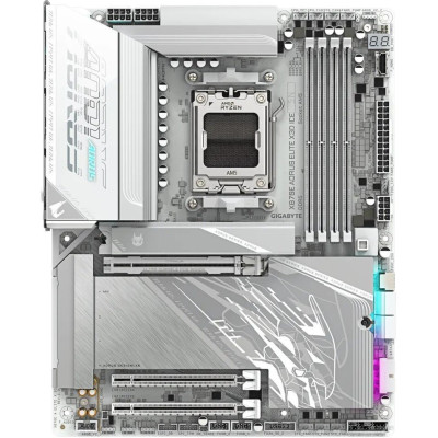 MB Gigabyte X870 AORUS ELITE X3D ICE (X870 A ELITE X ICE) Soc-AM5 (X870) 2xPCI-Ex16 2xM.2 5GbE LAN Wi-Fi 7 BT 5.4 3xARGB+RGB RAID 0/1/10 4xDDR5 8800MHz+ HDMI+2xType-C+HDMI(front) ATX White RTL