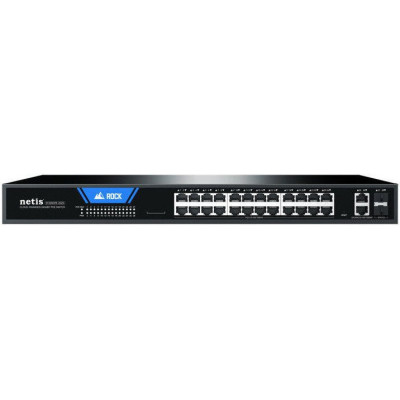 Коммутатор Netis ST228GPR-2G2S (L2, 26x1Гбит/с, 2SFP, 24PoE 375W, настраиваемый)