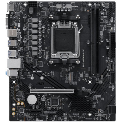 MB MSI PRO A620AM-B EVO Soc-AM5 (A620A) PCI-Ex16 PCI-Ex1 M.2 2.5GbE LAN ARGB+RGB RAID 0/1/10 2xDDR5 6800MHz+ HDMI+VGA mATX RTL