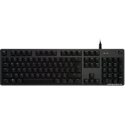 Клавиатура Logitech G512 (920-009351)  (игровая для ПК, механическая, Logitech GX Brown Tactile, ход тактильные/с громким кликом, металлическая верхняя панель, интерфейс подключения - USB-A, подсветка, кириллица: да, USB-хаб, цвет черный  )
