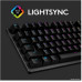 Клавиатура Logitech G512 (920-009351)  (игровая для ПК, механическая, Logitech GX Brown Tactile, ход тактильные/с громким кликом, металлическая верхняя панель, интерфейс подключения - USB-A, подсветка, кириллица: да, USB-хаб, цвет черный  )