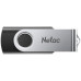 USB3.2 128Gb Netac U505 (NT03U505N-128G-32BK) USB 3.2 Gen 1 Type-A (5 Гбит/сек), раскладной корпус, пластик/металл, цвет серебристый/черный