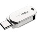 USB3.2 64Gb Netac U785C NT03U785C-064G-32PN (64 ГБ, USB 3.2 Gen 1 Type-A/Type-C (5 Гбит/сек), раскладной корпус, металл, цвет серебристый)