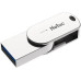 USB3.2 64Gb Netac U785C NT03U785C-064G-32PN (64 ГБ, USB 3.2 Gen 1 Type-A/Type-C (5 Гбит/сек), раскладной корпус, металл, цвет серебристый)