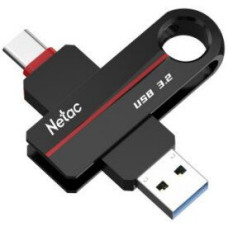 USB3.2 64Gb Netac US18 (NT03US18C-064G-32BK) / USB 3.2 Gen 1 Type-A/Type-C (5 Гбит/сек), раскладной корпус, металл, цвет