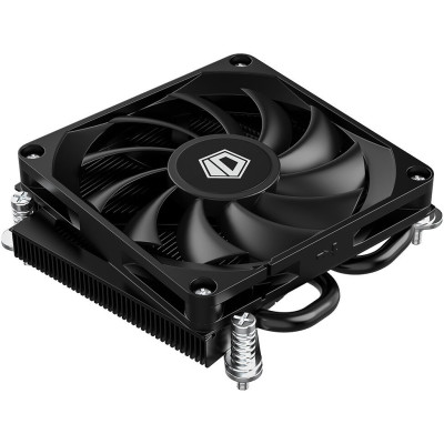 Кулер ID-Cooling IS-23i BLACK LGA1851/1700/1200/115X низкопрофильный высота 23mm (48шт/кор, TDP 45W, PWM, 2 тепл.трубки, медная база, FAN 80mm) BOX