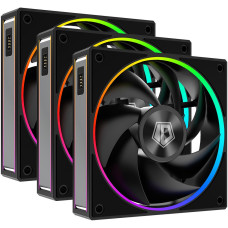 Вентилятор 120mm ID-Cooling MF-1230-ARGB-K TRIO (3 in 1) 120x120x30мм (12шт./кор, PWM, резиновые углы, ARGB, 500-2300об/