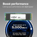 SSD M.2 2280 M PCI Express 4.0 x4 Crucial 1Tb E100 (CT1000E100SSD8) 5000/4500 MBps TLC
