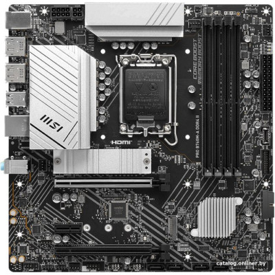 MB MSI PRO B760M-A DDR4 II Soc-1700 (B760) 2xPCI-Ex16 PCI-Ex1 2xM.2 2.5 GbE LAN 2xARGB+2xRGB RAID 0/1/5/10 4xDDR4 5333MHz+ 2xHDMI+2xDP mATX RTL